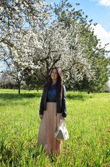 Surrounded by almond blossoms