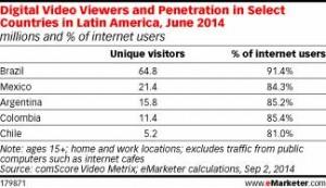 Radiografía rápida del internauta latinoamericano Online video viewers Latam