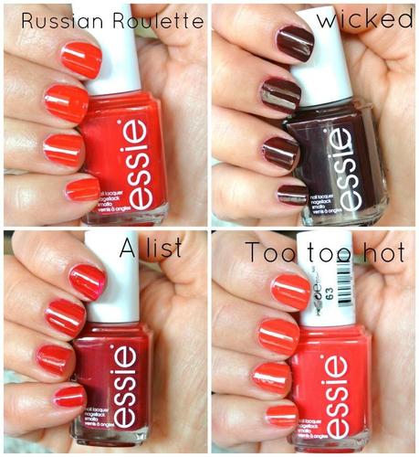 BE MY (LATE) VALENTINE | 4 ROJOS DE ESSIE A EXAMEN. BE MY (LATE) VALENTINE | 4 ROJOS DE ESSIE A EXAMEN.