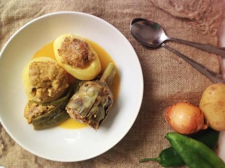 Guiso de verduras rellenas de carne lacucharazul_guiso_veruras_rellenas_carne_5