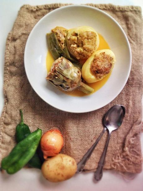 Guiso de verduras rellenas de carne lacucharazul_guiso_veruras_rellenas_carne_4