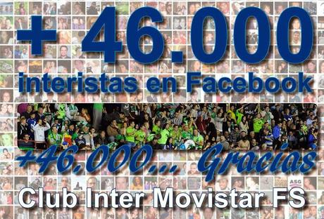 Inter Movistar ya supera los 46.300 seguidores en Facebook