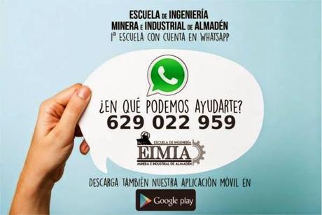 EIMI Almadén: Primera Escuela con cuenta en Whatsapp (629 022 959)