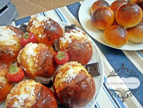 Bollos suizos y Medias noches Bollos suizos y Medias noches
