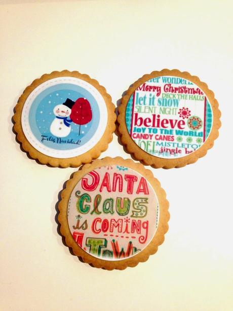 GALLETAS DE NAVIDAD DECORADAS CON PAPEL DE AZÚCAR