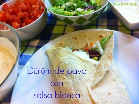 Dürüm De Pavo Con Salsa Blanca