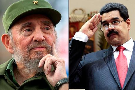 Maduro viajó a La Habana antes de ordenar el secuestro del alcalde Ledezma fidel-castro-y-nicolas-maduro