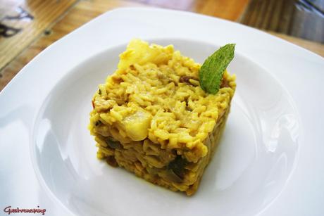 Arroz cremoso con pavo, frutas y curry Arroz cremoso con pavo, frutas y curry