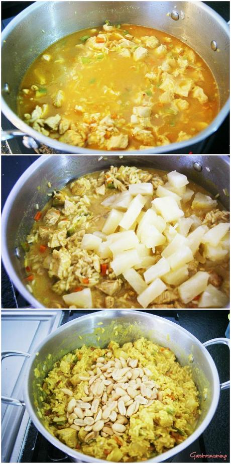 Arroz cremoso con pavo, frutas y curry Arroz cremoso con pavo, frutas y curry