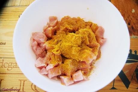 Arroz cremoso con pavo, frutas y curry Arroz cremoso con pavo, frutas y curry