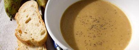 Crema de pera con mostaza dijon y almendras. (#ColorYSabor) crema-de-pera-mostaza-y-almendras-