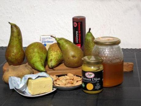 Crema de pera con mostaza dijon y almendras. (#ColorYSabor) crema-de-pera-mostaza-y-almendras-0