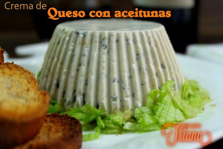 Crema de queso con aceitunas