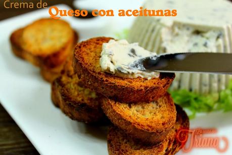 Crema de queso con aceitunas