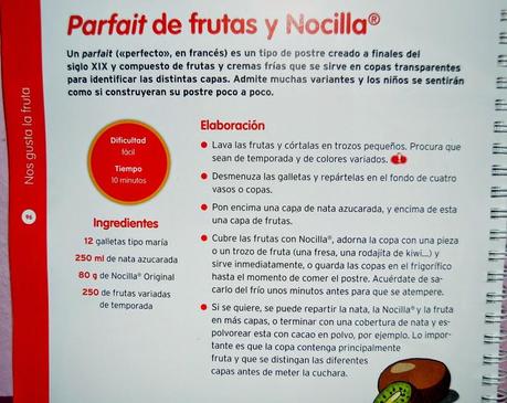 Delicias #28: Parfait de frutas + Reseña Recetario de Nocilla