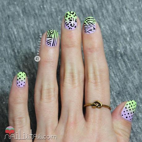 Diseño de uñas animal print acid | leopardo y cebra