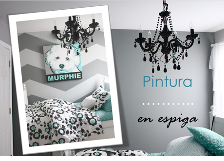 Tutorial para transformar un dormitorio con pintura de dibujo en espiga Tutorial para transformar un dormitorio con pintura de dibujo en espiga