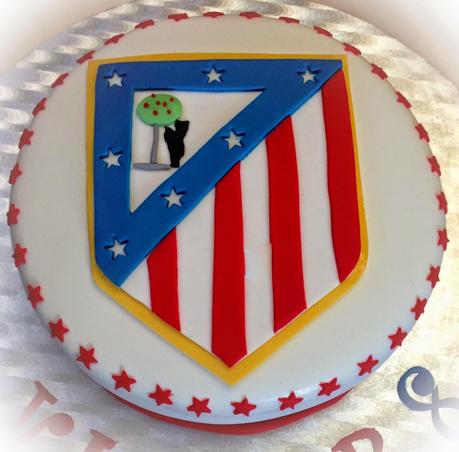 Tarta Atlético de Madrid en fondant