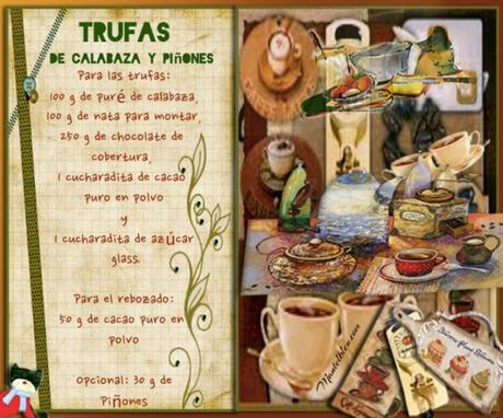 Trufas de calabaza con piñones Trufas de calabaza con piñones