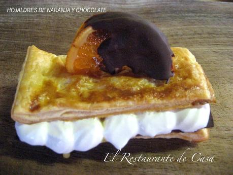 HOJALDRES CON NARANJA Y CHOCOLATE