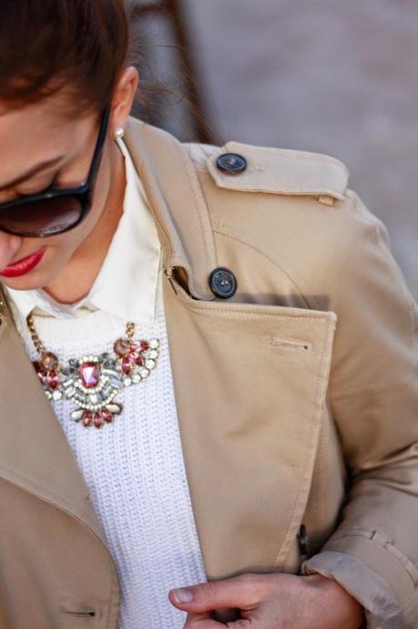 Burgundy pants & Trench