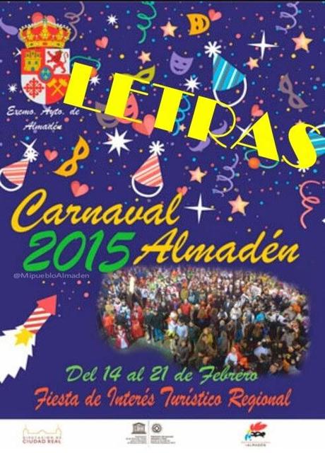 Ampliamos las letras canciones Carnaval de Almadén 2015