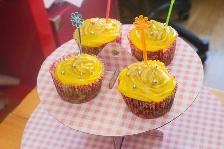 Cupcakes campanilla de pera, nutella y limón Cupcakes campanilla de pera, nutella y limón