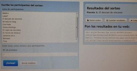 GANADORA DEL SORTEO CUMPLEBLOG! GANADORA DEL SORTEO CUMPLEBLOG!