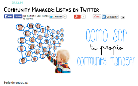 Community Manager: ¡Comparte tus entradas en facebook! Community Manager: ¡Comparte tus entradas en facebook!