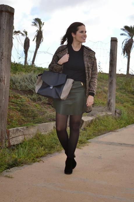 Green Leather Skirt Green Leather Skirt