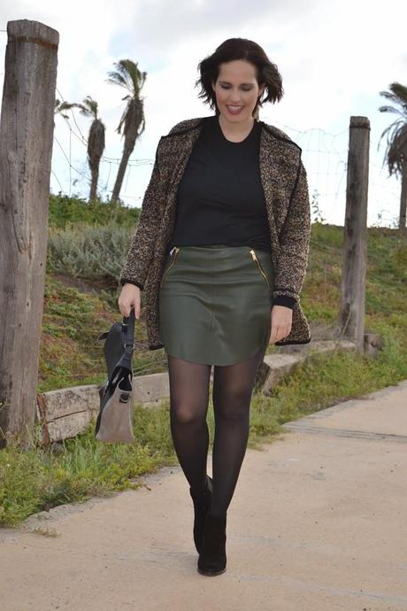 Green Leather Skirt Green Leather Skirt