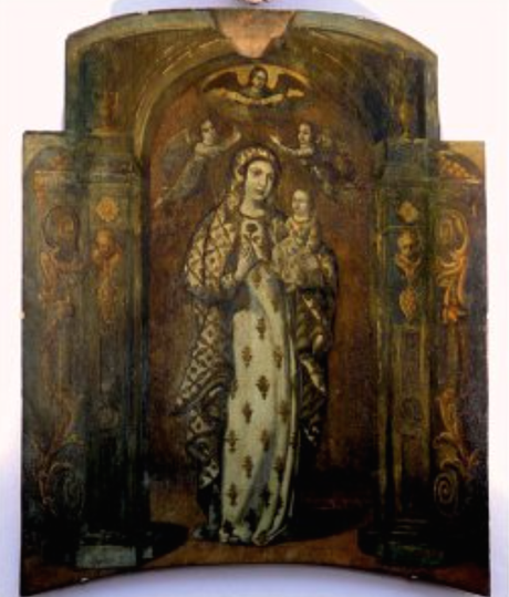 El óleo sobre cobre de la Virgen de la Antigua.
