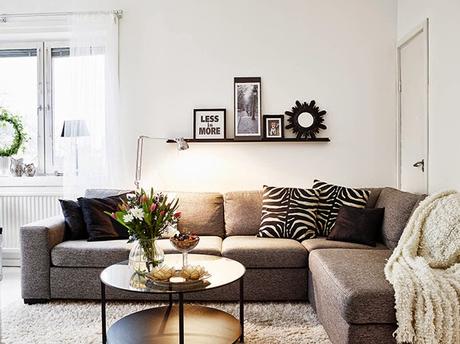 Un piso en blanco y negro con detalles nórdicos, modernos y románticos!
