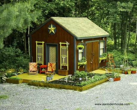 16 modelos de casitas de madera para el jardín. 16 modelos de casitas de madera para el jardín.