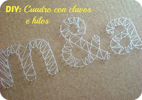 DIY: Cuadros con clavos e hilos #elretopinterest