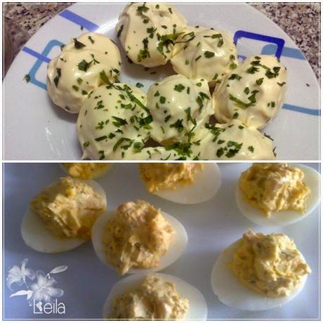 Huevos rellenos de dos maneras Huevos rellenos de dos maneras