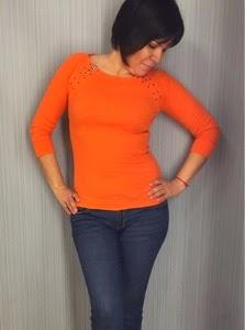 Naranja con rayas en azul Naranja con rayas en azul