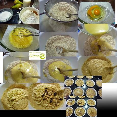 Muffins de pera y muesli crujiente Muffins de pera y muesli crujiente