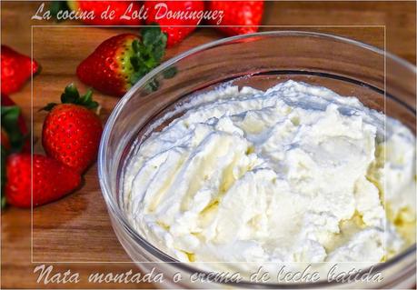 Nata montada o crema de leche batida Nata montada o crema de leche batida