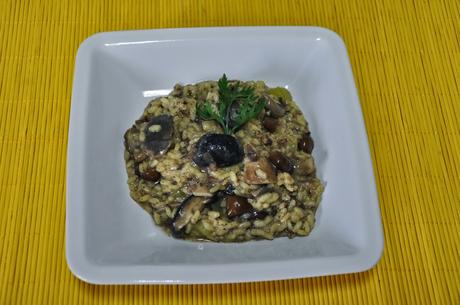 Risotto De Setas Y Morcilla