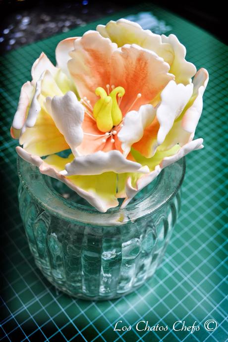 como hacer una peonia con pasta de goma como hacer una peonia con pasta de goma