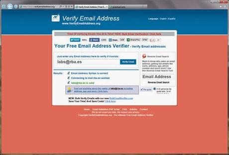 COMO AVERIGUAR SI UN CORREO ELECTRONICO EXISTE O NO COMO AVERIGUAR SI UN CORREO ELECTRONICO EXISTE O NO