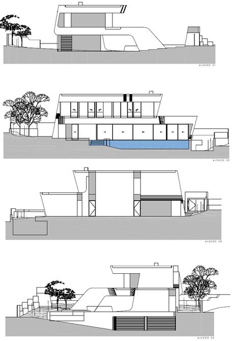 Alzados | A-cero Projects Nuevo proyecto de vivienda unifamiliar en la costa mediterránea