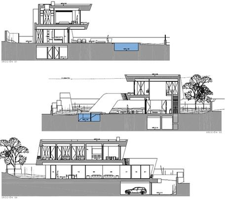 Secciones | A-cero Projects Nuevo proyecto de vivienda unifamiliar en la costa mediterránea