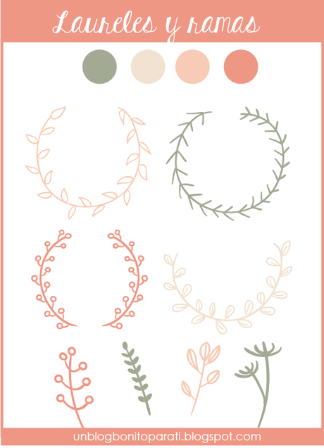 Freebies: Ramas y laureles Freebies: Ramas y laureles