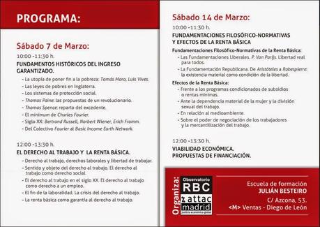 Jornadas de Formación sobre Renta Básica de Ciudadanía Jornadas de Formación sobre Renta Básica de Ciudadanía