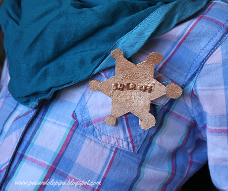 pasandolopipa | estrella de shérif hecha de cartulina pasandolopipa | estrella de shérif hecha de cartulina