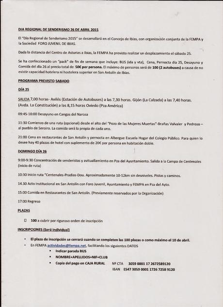 DÍA REGIONAL DE SENDERISMO EN IBIAS