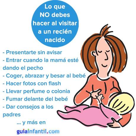 Bienvenida a la BiMaternidad consejos visitar a un recien nacido