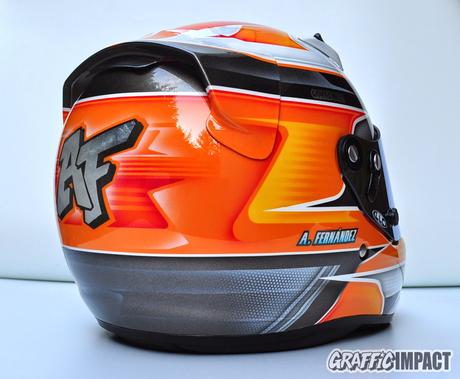 Arai Ck6 Karting pintado para Arnau Fernández